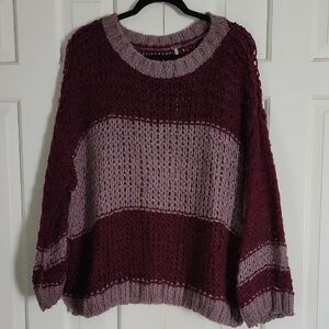 Free People Womens Open Weave Long Sleeve Sweater Beachy Coastal Sz M